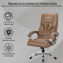 Berlin Orthopedic Boss Chair -3-Year Warranty | Breathable Executive Office Chair | Ergonomic High- Back Chair-Cushioned Seat & Armrests | Metal Base.