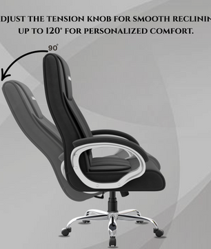 Berlin Orthopedic Boss Chair -3-Year Warranty | Breathable Executive Office Chair | Ergonomic High- Back Chair-Cushioned Seat & Armrests | Metal Base.