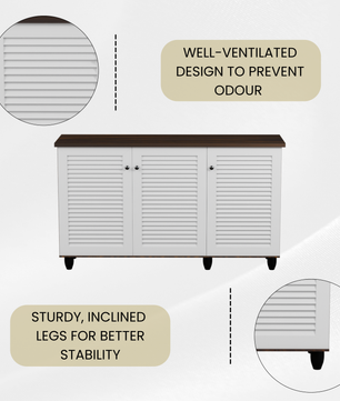 beAAtho Orion Multipurpose Storage Rack | DIY Engineered Wood Cabinet | Anti-Termite Treated | Shoe, Book & Utility Organizer | Walnut White