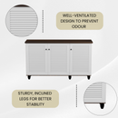 beAAtho Orion Multipurpose Storage Rack | DIY Engineered Wood Cabinet | Anti-Termite Treated | Shoe, Book & Utility Organizer | Walnut White