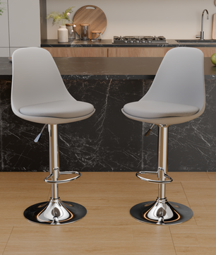 beAAtho Orbit Height Adjustable Bar Stool Chair | 360° Revolving Swivel Bar Chair with Footrest | Modern Kitchen Counter Stool for Home, Cafe & Office