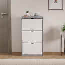 beAAtho® Zento Shoe Cabinet with Tilt-Out Drawers | 3 DOOR | Modern Wooden Shoe Organizer for Home & Office | Durable & Elegant | DIY |