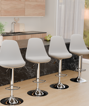 beAAtho Orbit Height Adjustable Bar Stool Chair | 360° Revolving Swivel Bar Chair with Footrest | Modern Kitchen Counter Stool for Home, Cafe & Office