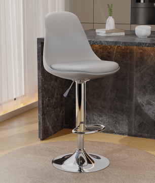 beAAtho Orbit Height Adjustable Bar Stool Chair | 360° Revolving Swivel Bar Chair with Footrest | Modern Kitchen Counter Stool for Home, Cafe & Office