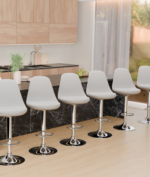 beAAtho Orbit Height Adjustable Bar Stool Chair | 360° Revolving Swivel Bar Chair with Footrest | Modern Kitchen Counter Stool for Home, Cafe & Office