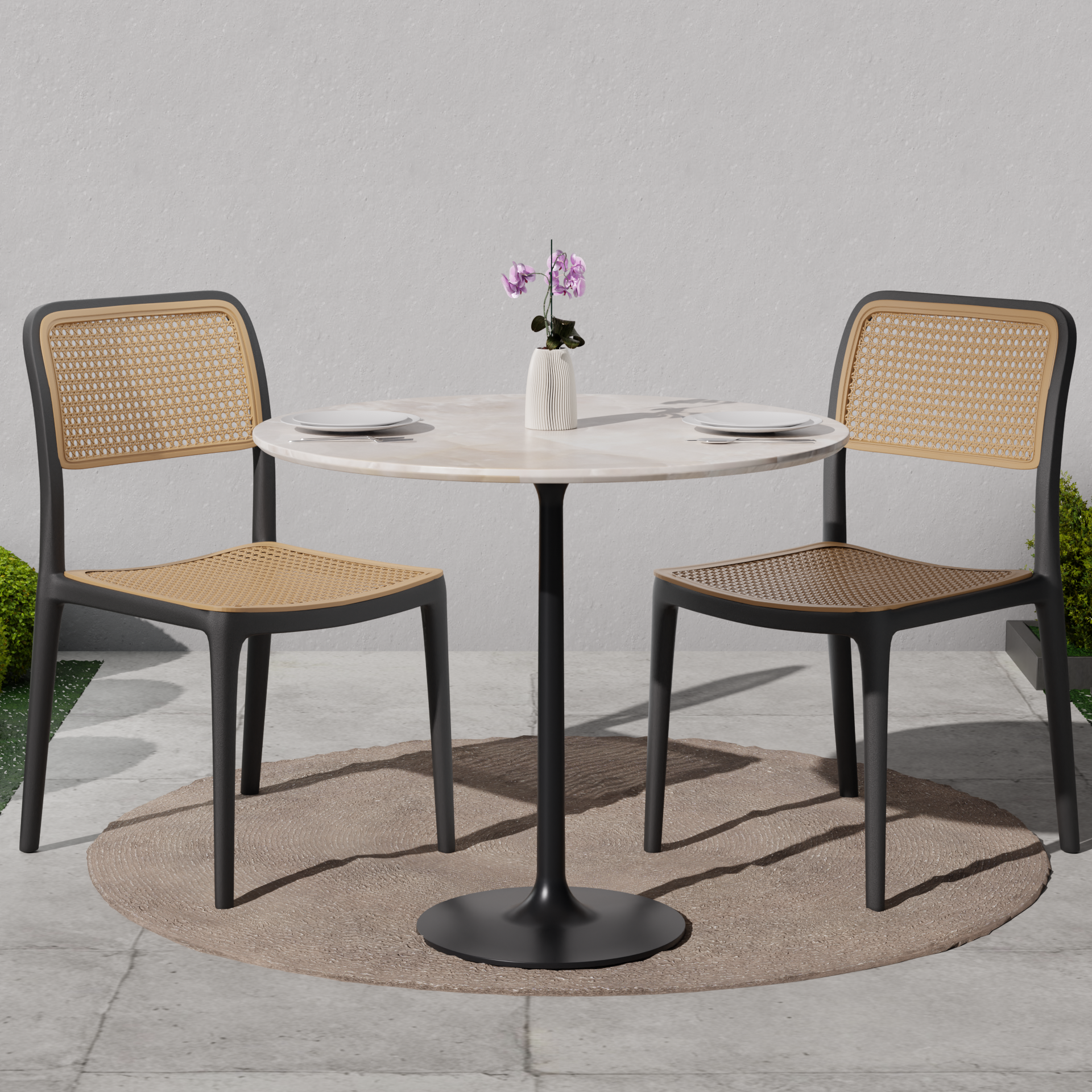 beAAtho Bloom Designer Chair for Dining, Living Room, Bedroom, Cafeteria, Cafe, Restaurant & Hotel | Modern Accent Chair | Ergonomic Comfort | Indoor & Outdoor Use | 3-Year Warranty |
