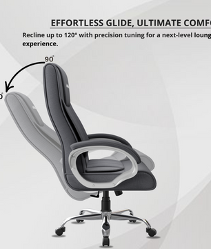 Berlin Orthopedic Boss Chair -3-Year Warranty | Breathable Executive Office Chair | Ergonomic High- Back Chair-Cushioned Seat & Armrests | Metal Base.