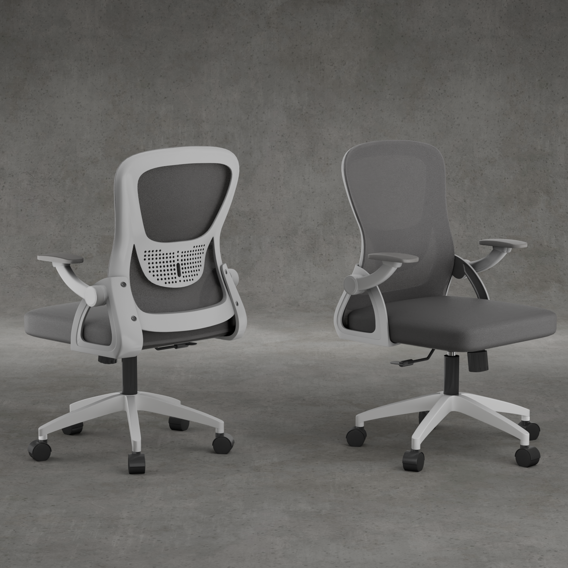 FurniVo Spark Ergonomic High Back Office Chair with 3D Adjustable Armrest, Adjustable Lumbar Support, Revolving Mesh Chair - Home & Office