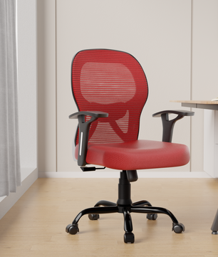 Leo Ergonomically Adjustable Executive High Back Mesh Home & Office Revolving Chair with 3 Years Warranty