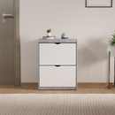 beAAtho® Zento Shoe Cabinet with Tilt-Out Drawers | 2 DOOR | Modern Wooden Shoe Organizer for Home & Office | Durable & Elegant | DIY |