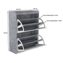 beAAtho® Zento Shoe Cabinet with Tilt-Out Drawers | 2 DOOR | Modern Wooden Shoe Organizer for Home & Office | Durable & Elegant | DIY |