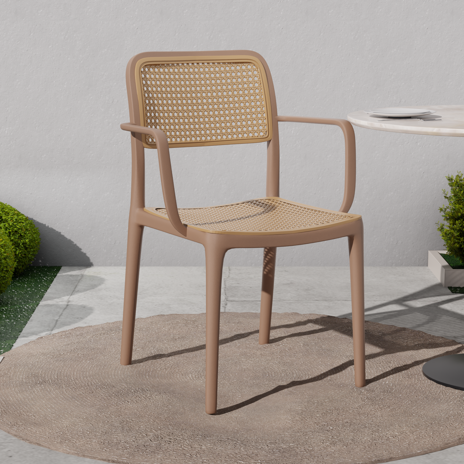 beAAtho Bloom Designer Chair for Dining, Living Room, Bedroom, Cafeteria, Cafe, Restaurant & Hotel | Modern Accent Chair | Ergonomic Comfort | Indoor & Outdoor Use | 3-Year Warranty |