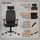 Dusk Ergonomic High Back Mesh Office Chair | Adjustable Lumbar Support, Adjustable Armrests,| Home Office Desk Chair, 3 Years Warranty