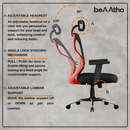 Dusk Ergonomic High Back Mesh Office Chair | Adjustable Lumbar Support, Adjustable Armrests,| Home Office Desk Chair, 3 Years Warranty