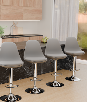 beAAtho Orbit Height Adjustable Bar Stool Chair | 360° Revolving Swivel Bar Chair with Footrest | Modern Kitchen Counter Stool for Home, Cafe & Office