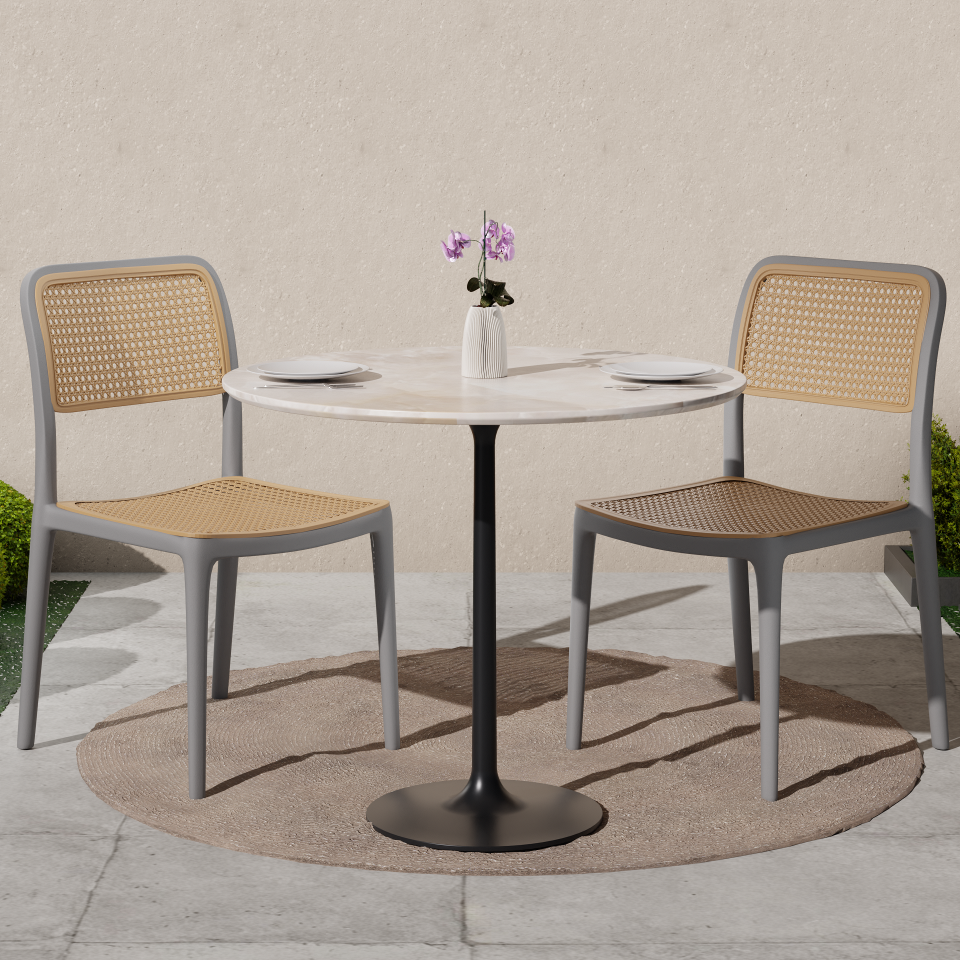 beAAtho Bloom Designer Chair for Dining, Living Room, Bedroom, Cafeteria, Cafe, Restaurant & Hotel | Modern Accent Chair | Ergonomic Comfort | Indoor & Outdoor Use | 3-Year Warranty |