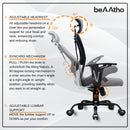 Leo Ergonomically Adjustable Executive High Back Mesh Home & Office Revolving Chair with 3 Years Warranty
