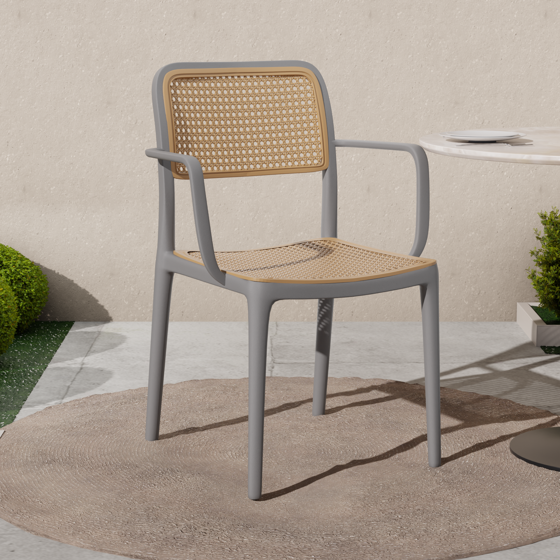 beAAtho Bloom Designer Chair for Dining, Living Room, Bedroom, Cafeteria, Cafe, Restaurant & Hotel | Modern Accent Chair | Ergonomic Comfort | Indoor & Outdoor Use | 3-Year Warranty |