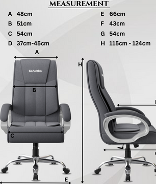 Berlin Orthopedic Boss Chair -3-Year Warranty | Breathable Executive Office Chair | Ergonomic High- Back Chair-Cushioned Seat & Armrests | Metal Base.