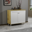 beAAtho Luno | Multipurpose Storage Rack – Plain Moulded Doors | Anti-Termite Engineered Wood | DIY Assembly | Wonton Oak - Beige