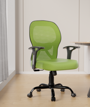 Leo Ergonomically Adjustable Executive High Back Mesh Home & Office Revolving Chair with 3 Years Warranty