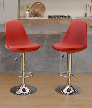 beAAtho Orbit Height Adjustable Bar Stool Chair | 360° Revolving Swivel Bar Chair with Footrest | Modern Kitchen Counter Stool for Home, Cafe & Office