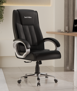 Berlin Orthopedic Boss Chair -3-Year Warranty | Breathable Executive Office Chair | Ergonomic High- Back Chair-Cushioned Seat & Armrests | Metal Base.