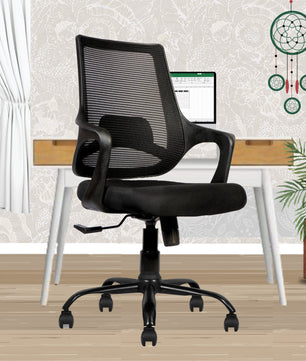 Grace Ergonomic Mesh Mid Back | 3-Year Warranty | Revolving Study Office Chair with Heavy Duty Metal Base