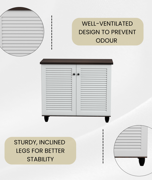 beAAtho Orion Multipurpose Storage Rack | DIY Engineered Wood Cabinet | Anti-Termite Treated | Shoe, Book & Utility Organizer | Walnut White
