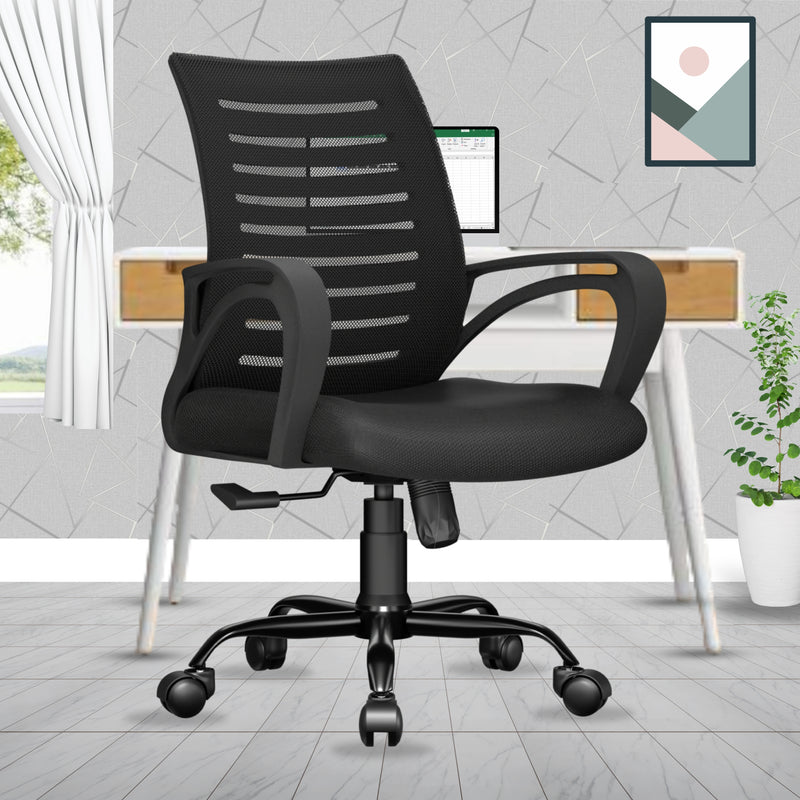 beAAtho Verona Mesh Chair 3-Year Limited Warranty Sturdy Nylon base Mesh Revolving Office Chair