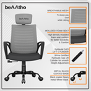 beAAtho Verona Mesh Chair | 3-Year Limited Warranty | Sturdy Nylon base Mesh Revolving Office Chair