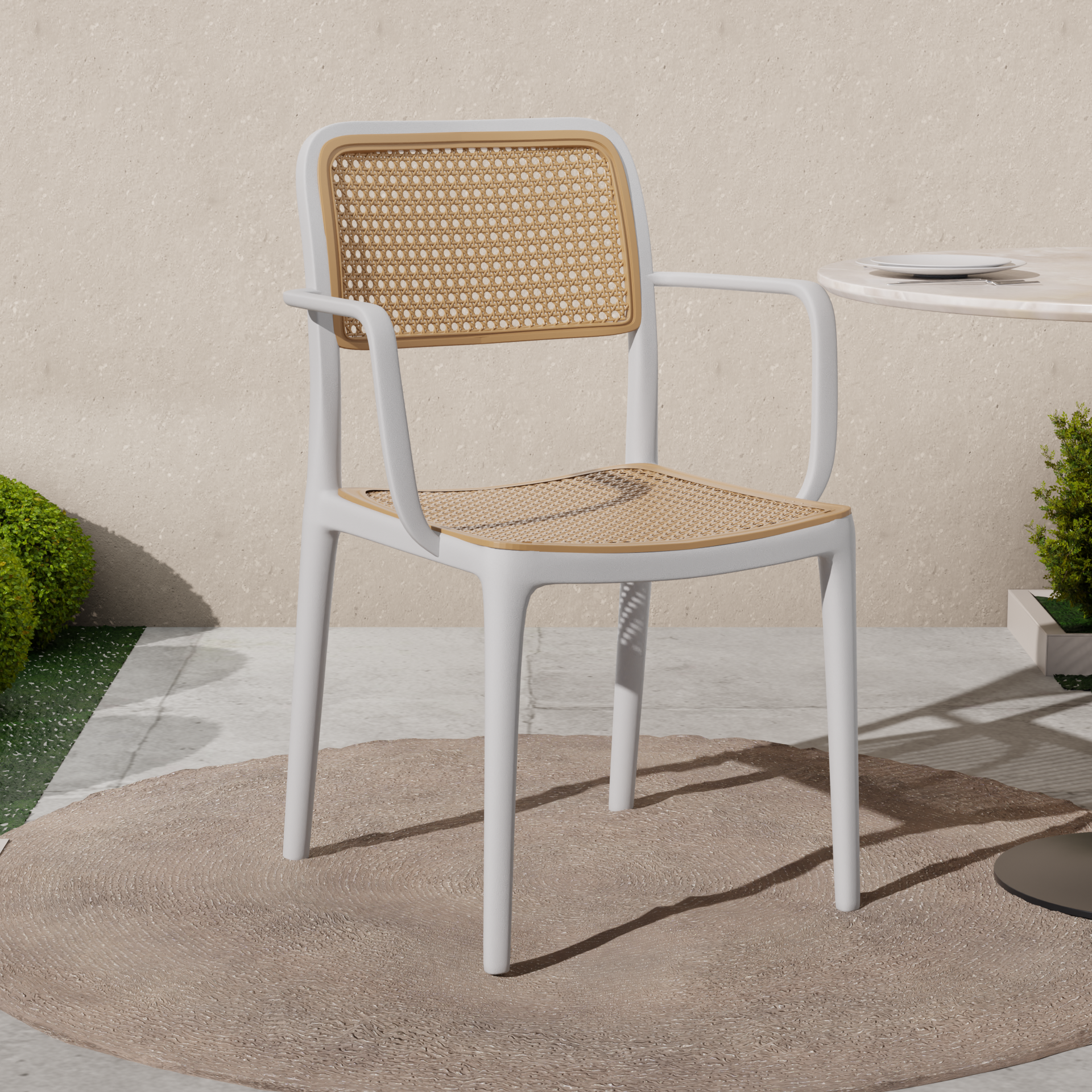 beAAtho Bloom Designer Chair for Dining, Living Room, Bedroom, Cafeteria, Cafe, Restaurant & Hotel | Modern Accent Chair | Ergonomic Comfort | Indoor & Outdoor Use | 3-Year Warranty |