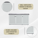 beAAtho Orion Multipurpose Storage Rack | DIY Engineered Wood Cabinet | Anti-Termite Treated | Shoe, Book & Utility Organizer | Asian White