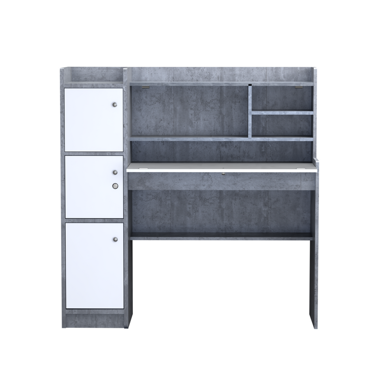 beAAtho Altex Multi-Storage Study & Work Desk | Asian White