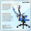 Leo Ergonomically Adjustable Executive High Back Mesh Home & Office Revolving Chair with 3 Years Warranty