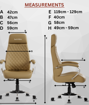 Zen Leatherette Executive Office Chair | High Back Revolving Chair with Integrated Lumbar Support | Ergonomic & Comfortable Seating | 3-Year Warranty | Adjustable Height |