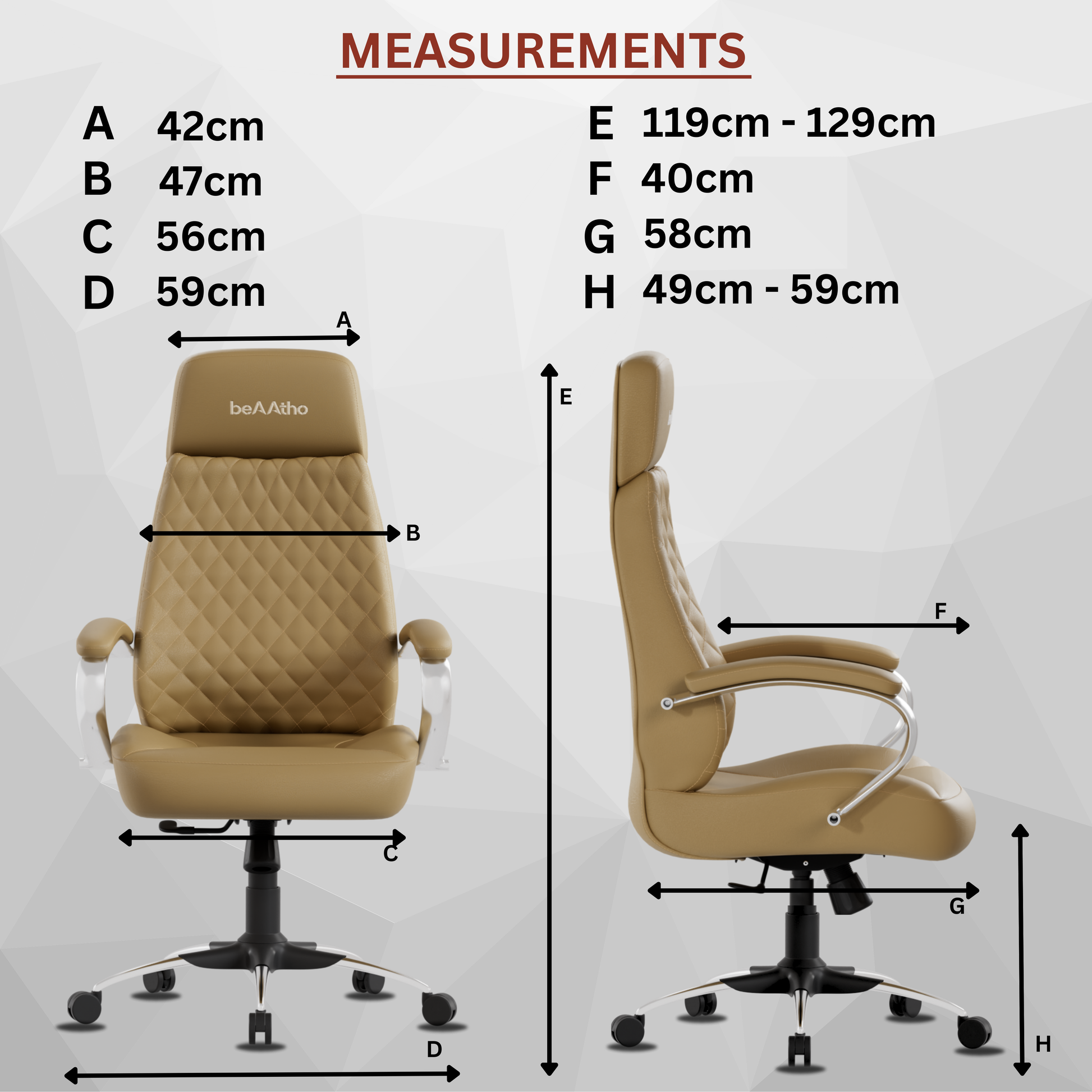 Zen Leatherette Executive Office Chair | High Back Revolving Chair with Integrated Lumbar Support | Ergonomic & Comfortable Seating | 3-Year Warranty | Adjustable Height |