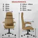 Zen Leatherette Executive Office Chair | High Back Revolving Chair with Integrated Lumbar Support | Ergonomic & Comfortable Seating | 3-Year Warranty | Adjustable Height |