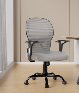 Leo Ergonomically Adjustable Executive High Back Mesh Home & Office Revolving Chair with 3 Years Warranty