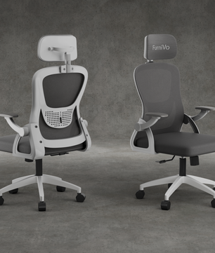FurniVo Spark Ergonomic High Back Office Chair with 3D Adjustable Armrest, Adjustable Lumbar Support, Revolving Mesh Chair - Home & Office