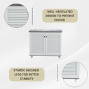 beAAtho Orion Multipurpose Storage Rack | DIY Engineered Wood Cabinet | Anti-Termite Treated | Shoe, Book & Utility Organizer | Asian White