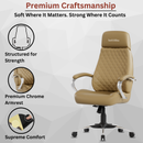 Zen Leatherette Executive Office Chair | High Back Revolving Chair with Integrated Lumbar Support | Ergonomic & Comfortable Seating | 3-Year Warranty | Adjustable Height |