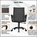 beAAtho Verona Mesh Chair | 3-Year Limited Warranty | Sturdy Nylon base Mesh Revolving Office Chair