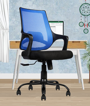 Grace Ergonomic Mesh Mid Back | 3-Year Warranty | Revolving Study Office Chair with Heavy Duty Metal Base