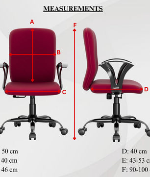 beAAtho Falcon Mid-Back Fabric Office Chair, Ergonomic Home Office Desk Chair with 3-Years Warranty by beAAtho, Rocking-tilt Mechanism & Heavy Duty Metal Base ( Black )