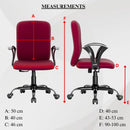 beAAtho Falcon Mid-Back Fabric Office Chair, Ergonomic Home Office Desk Chair with 3-Years Warranty by beAAtho, Rocking-tilt Mechanism & Heavy Duty Metal Base ( Black )