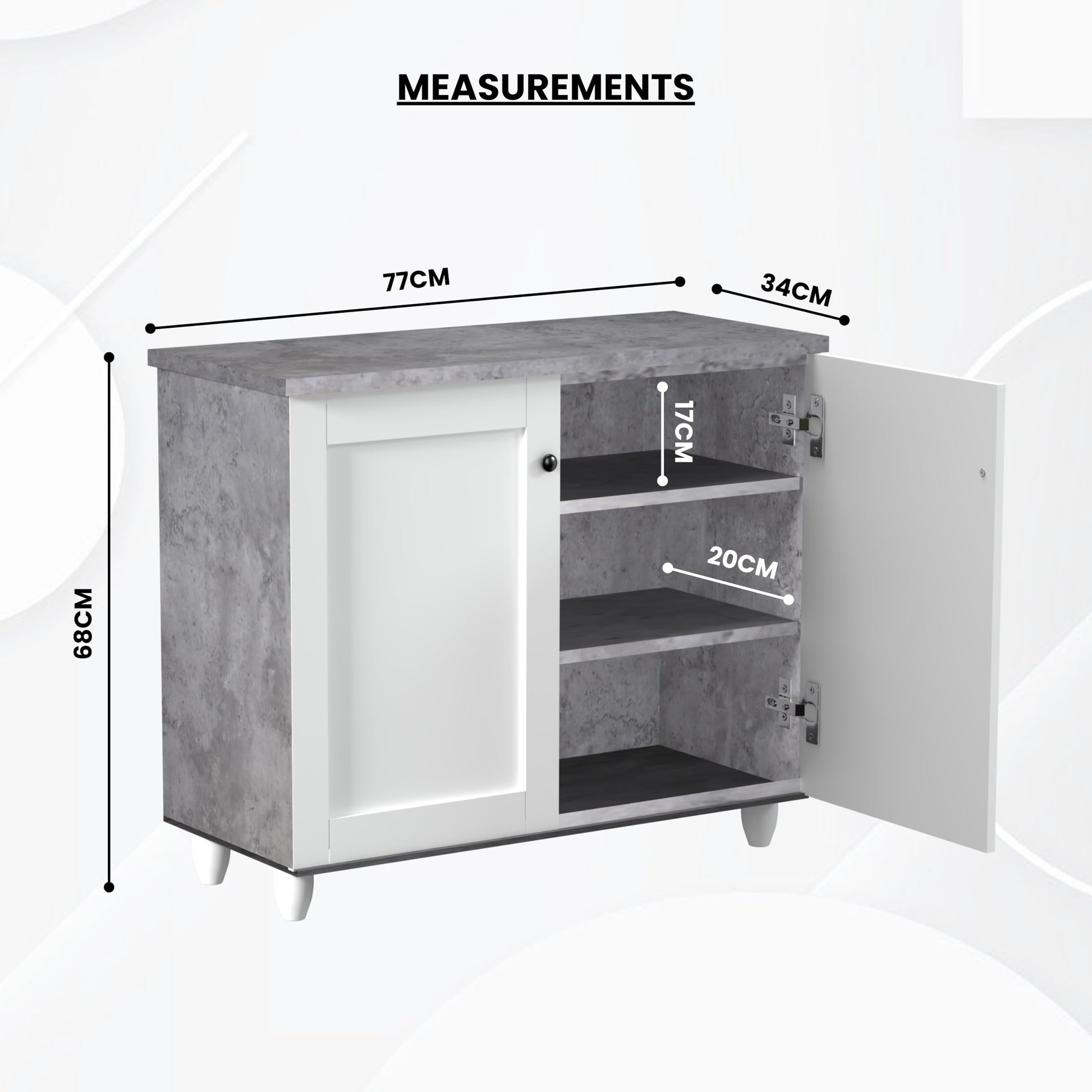 beAAtho Luno | Multipurpose Storage Rack – Plain Moulded Doors | Anti-Termite Engineered Wood | DIY Assembly | Asian White