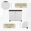 beAAtho Luno | Multipurpose Storage Rack – Plain Moulded Doors | Anti-Termite Engineered Wood | DIY Assembly | Walnut White