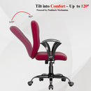 beAAtho Falcon Mid-Back Fabric Office Chair, Ergonomic Home Office Desk Chair with 3-Years Warranty by beAAtho, Rocking-tilt Mechanism & Heavy Duty Metal Base ( Black )