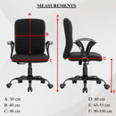 beAAtho Falcon Mid-Back Fabric Office Chair, Ergonomic Home Office Desk Chair with 3-Years Warranty by beAAtho, Rocking-tilt Mechanism & Heavy Duty Metal Base ( Black )